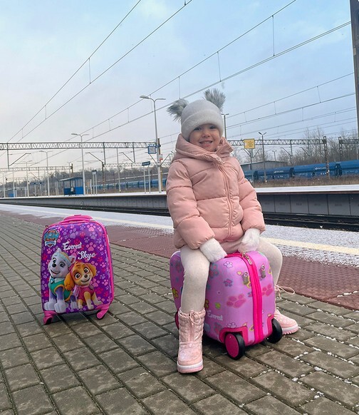 Odolný ružový malý kufrík Paw Patrol s nosnosťou 50 kg